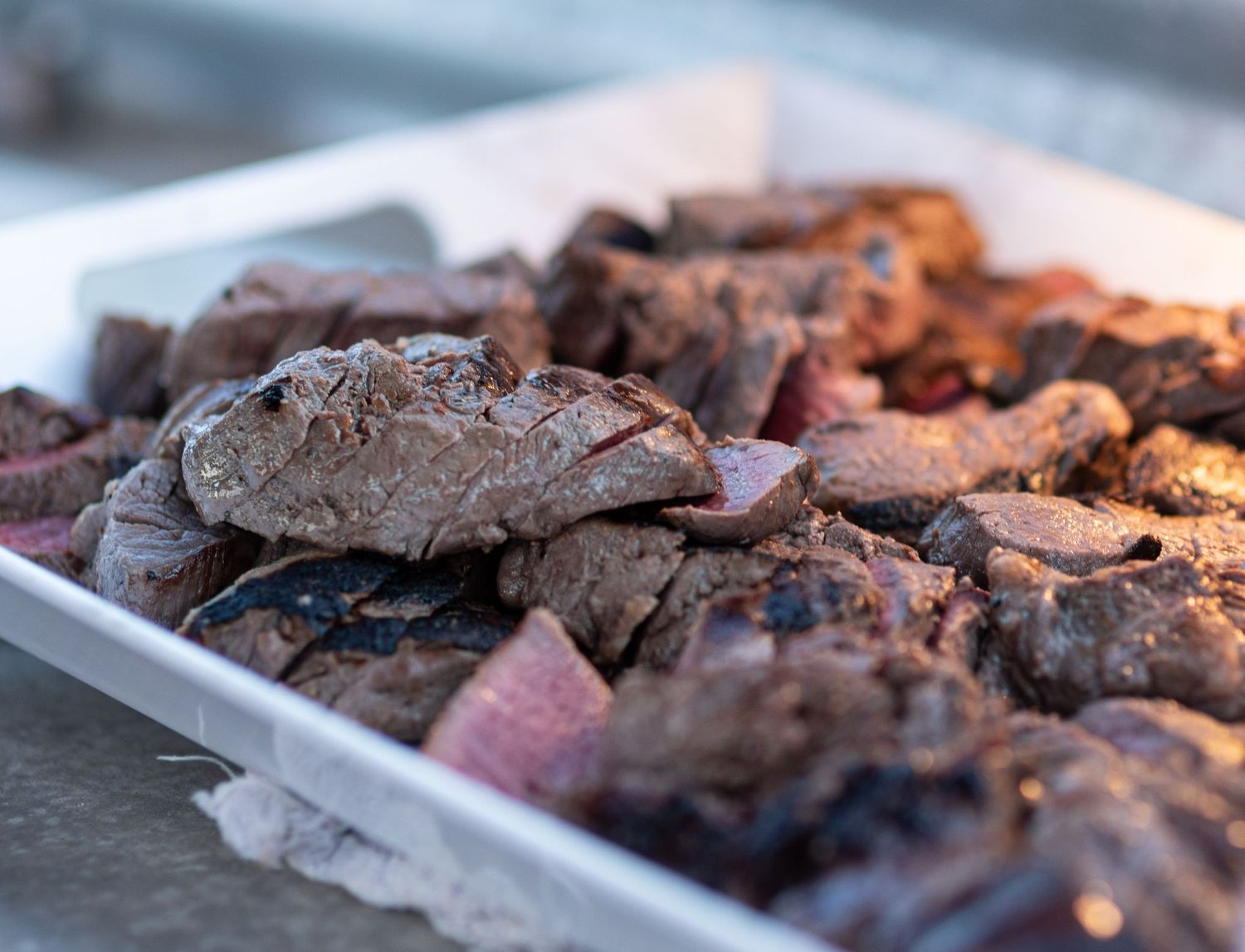 Beef on a tray. Photo by Elijah Grace Photo.
