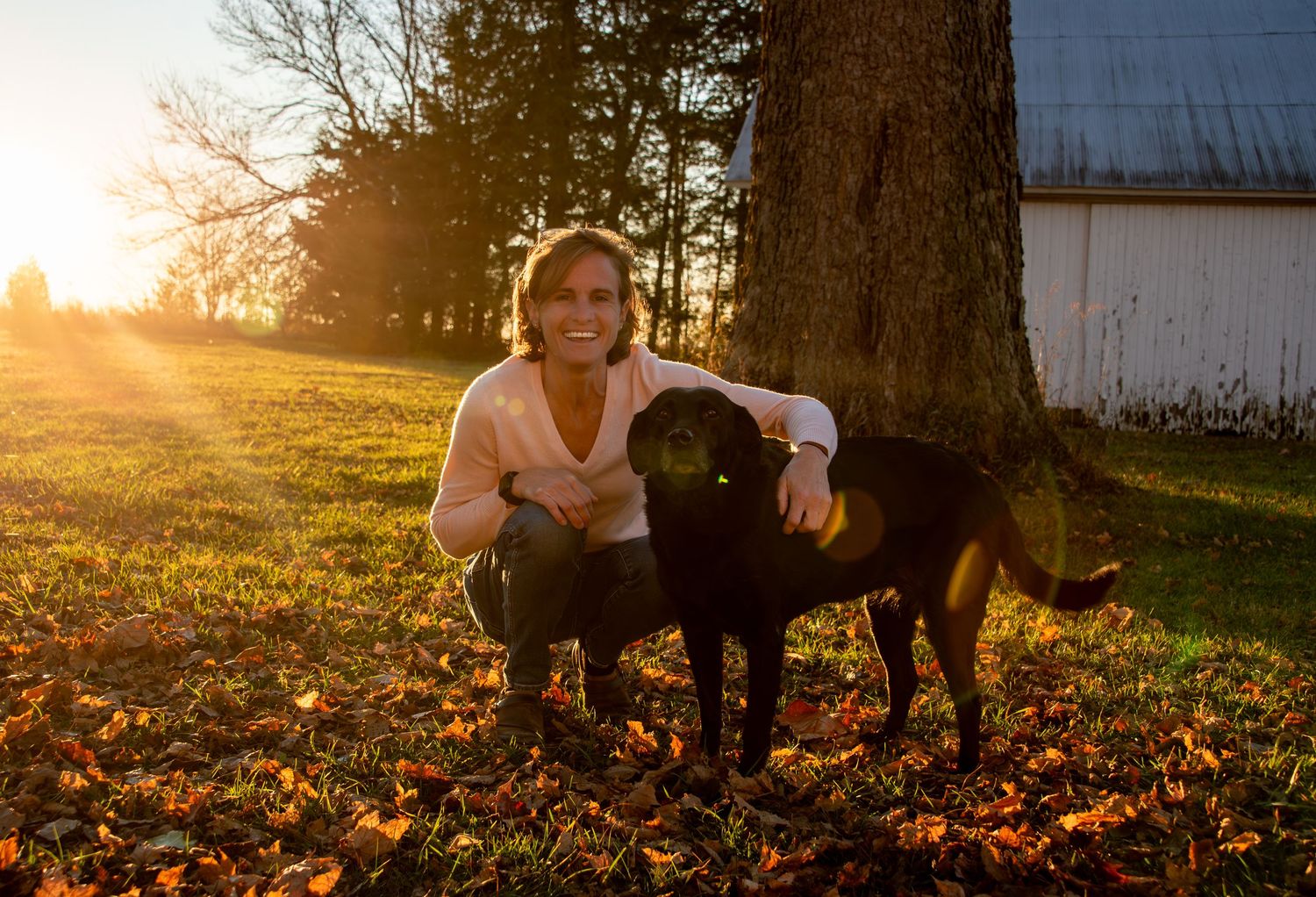 Sophie Lena and Anya on the farm