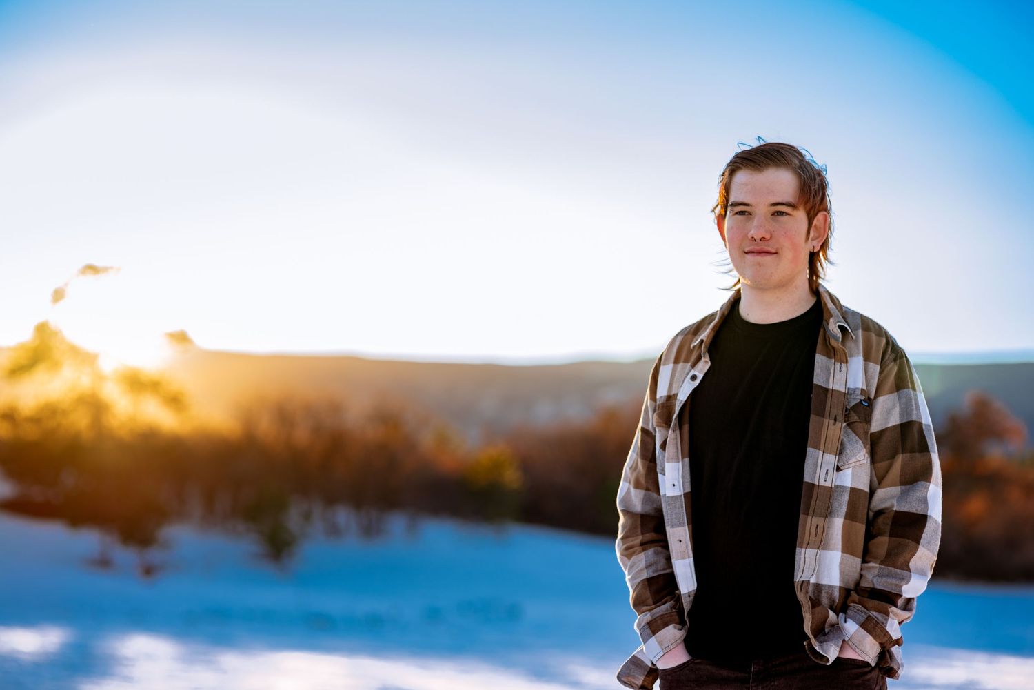 Young man posing at Dawsons Butte, CO