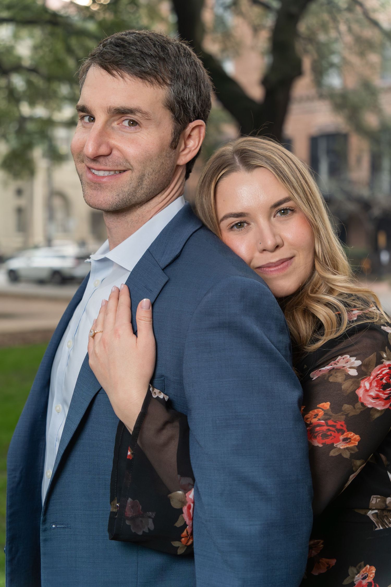 Romantic couples photography photo session Reynolds Square Savannah Georgia