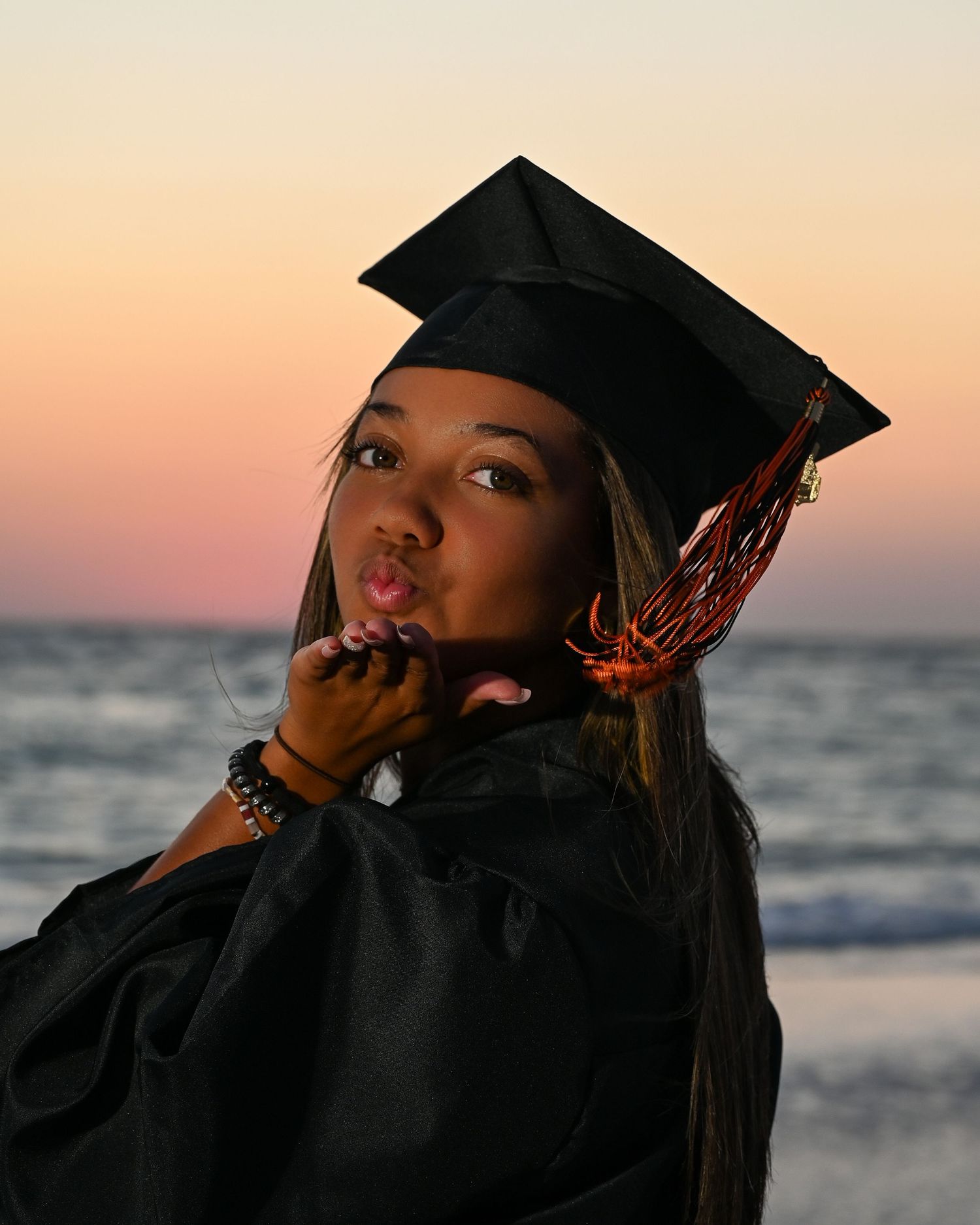 High school senior girl photo