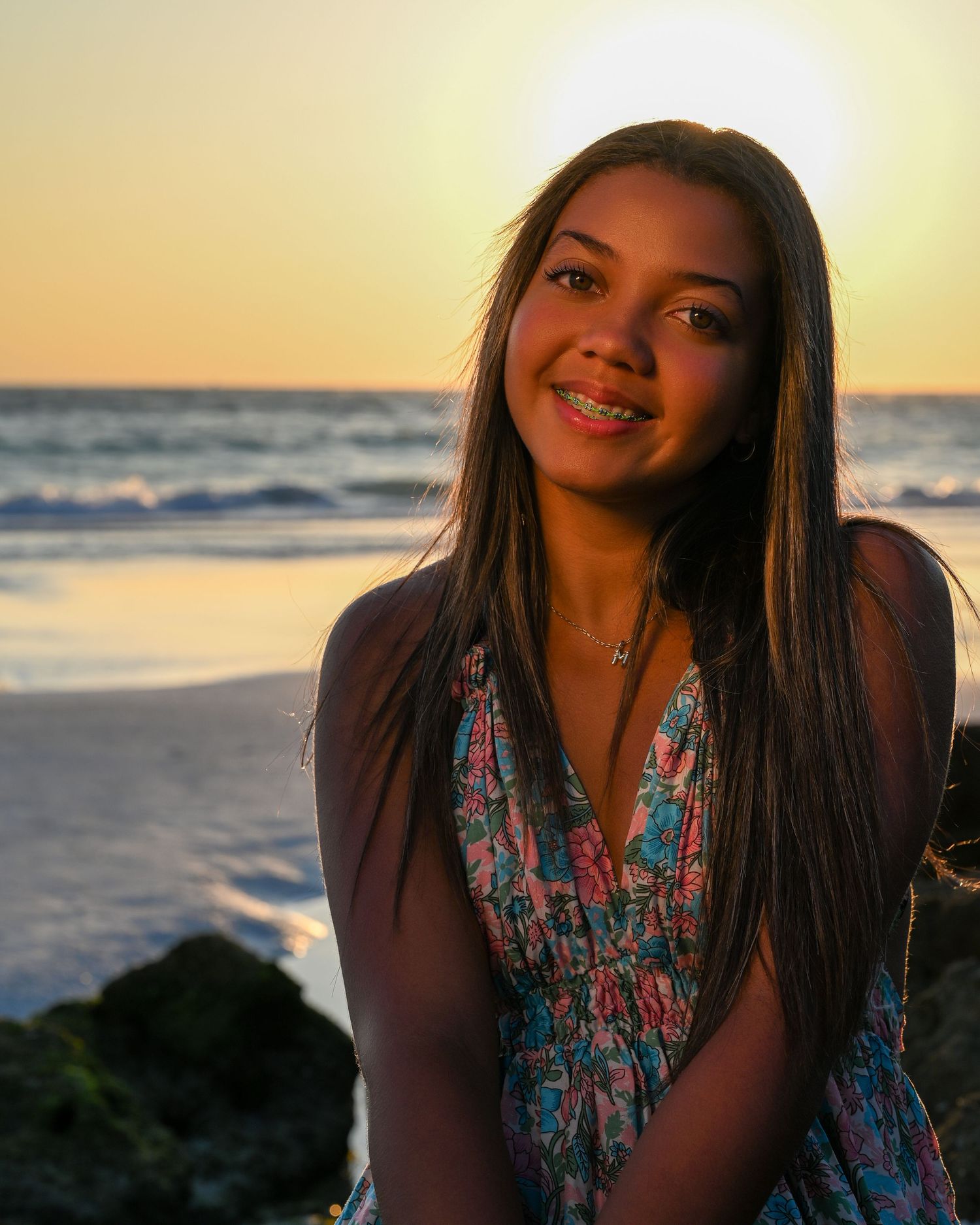 High school senior girl photo