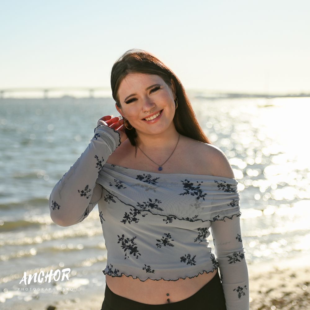 High school senior girl photo