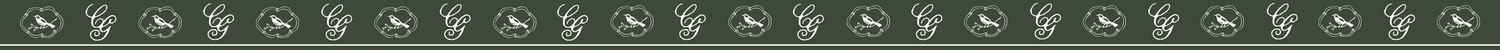 Dark green decorative border with repeating small ornamental leaf and floral motifs in a classic vintage pattern.