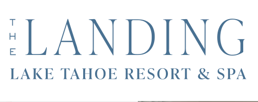 The Landing Lake Tahoe Resort & Spa logo in navy blue text on white background.