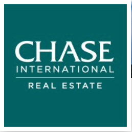 Chase International Real Estate logo in white text on dark teal background.