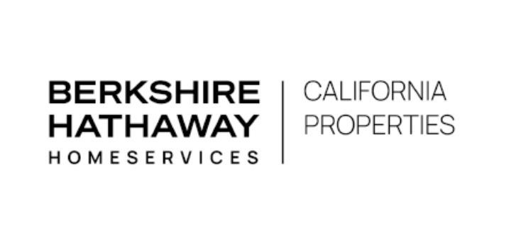 Berkshire Hathaway HomeServices California Properties real estate company logo in black and white.
