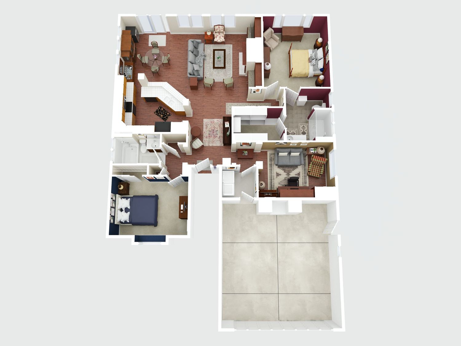 Architectural floor plan layout showing multiple rooms and spaces with detailed measurements and dimensions.