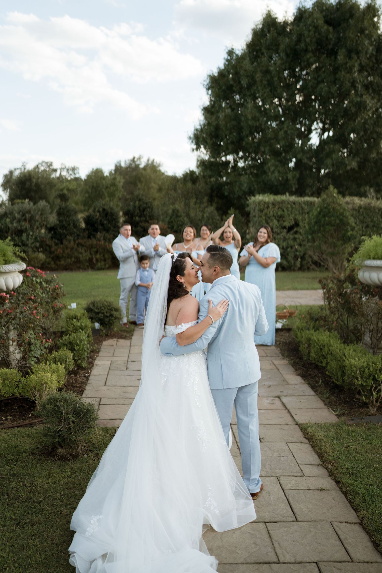 The gardens of cransebury view engagement portraits
