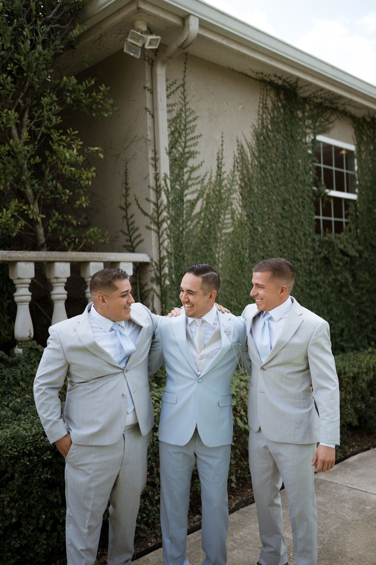 The gardens of cransebury view groomsmen