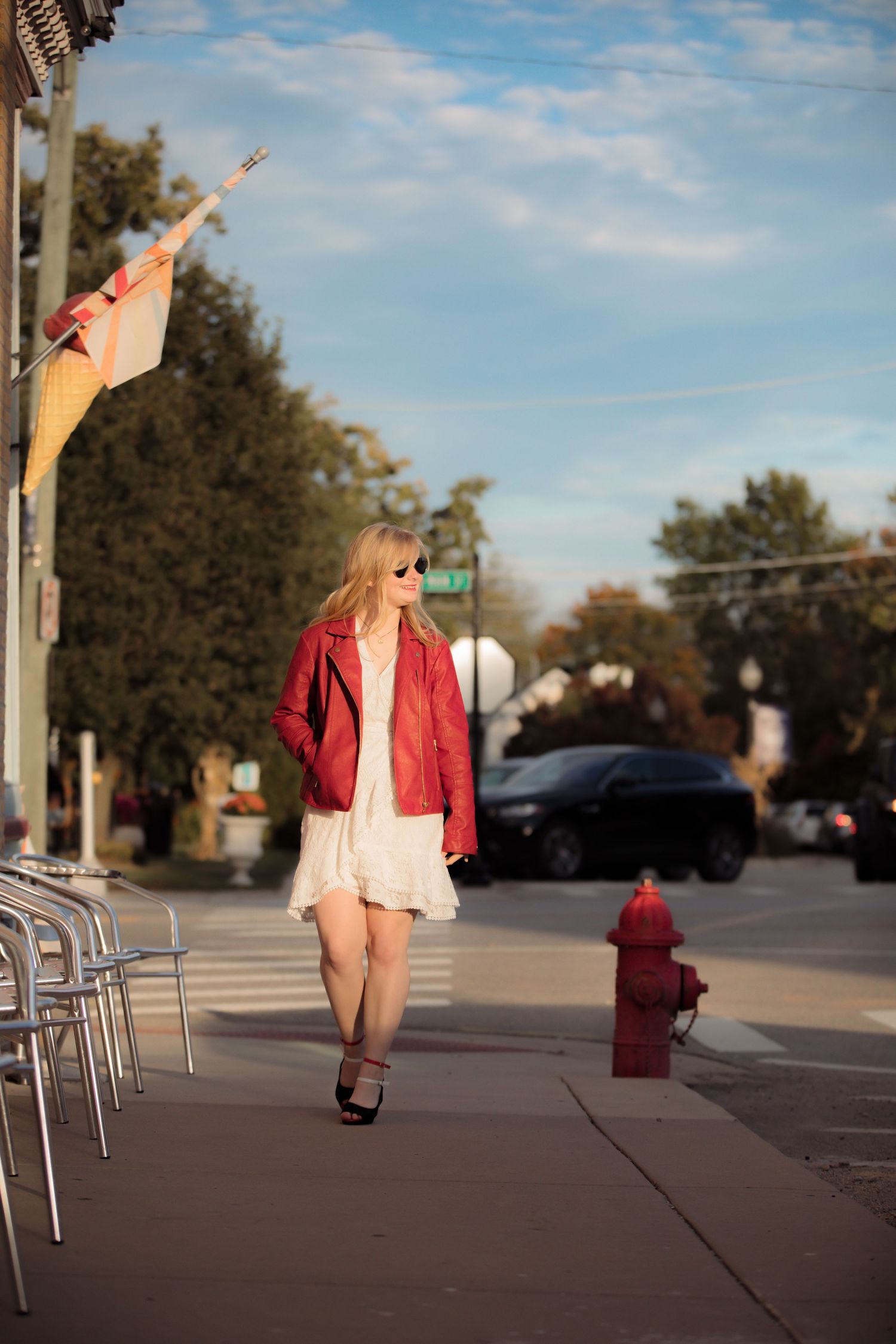 senior portrait session in the city