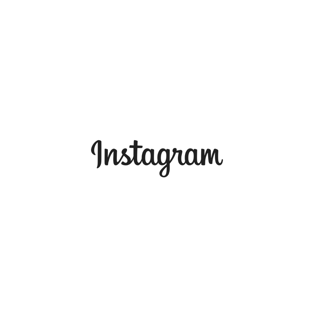 Instagram social media platform script logo in black on white background.
