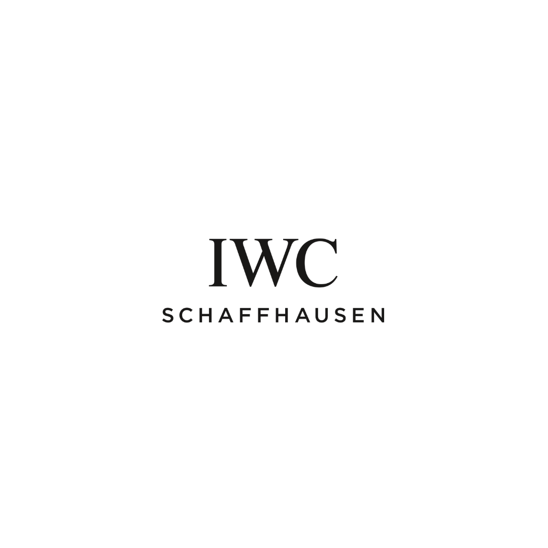 IWC Schaffhausen luxury watch brand logo in black text on white background.