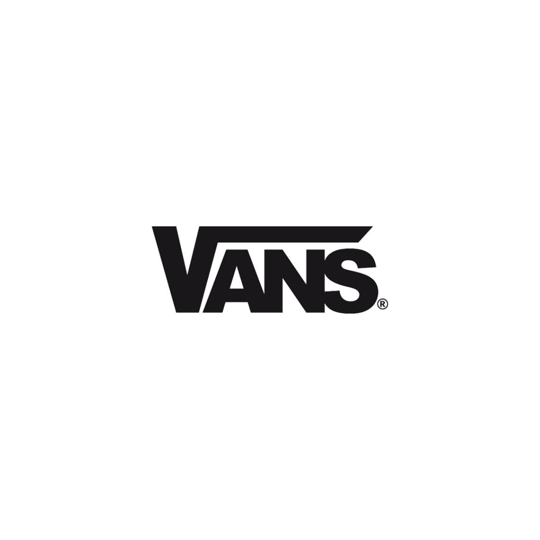 Vans skateboarding and footwear brand logo in black angular text.