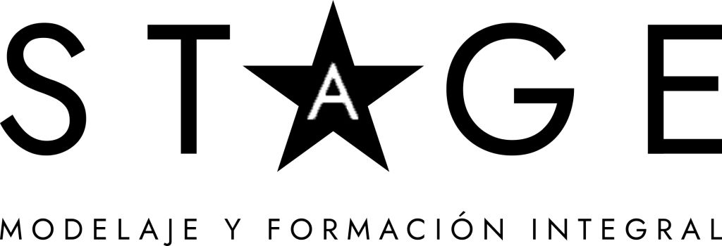 STAGE logo with star icon and modelaje y formacion integral tagline.