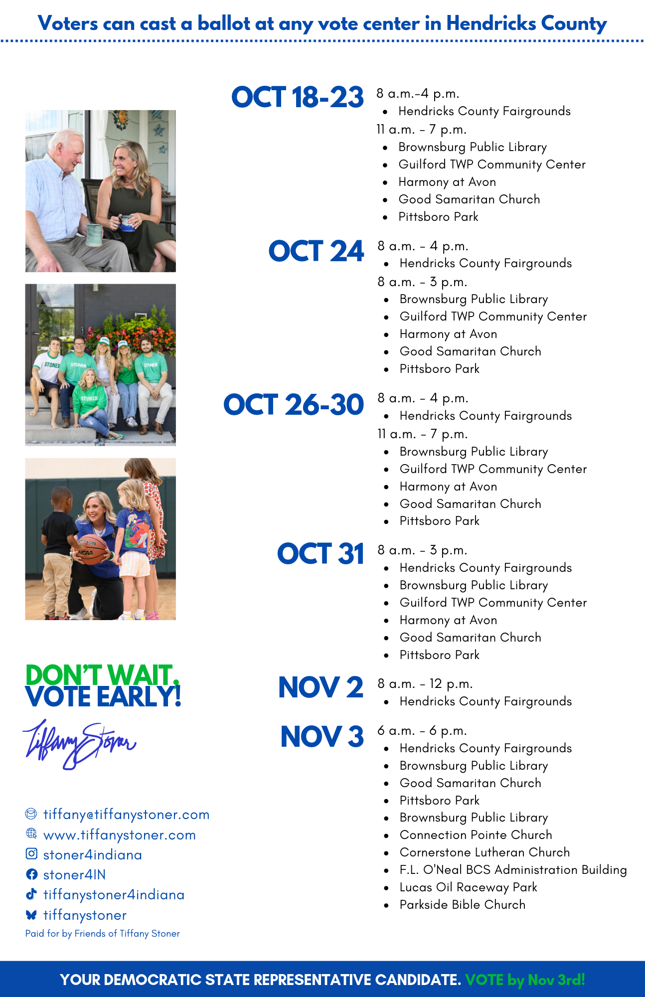 Hendricks County voting days