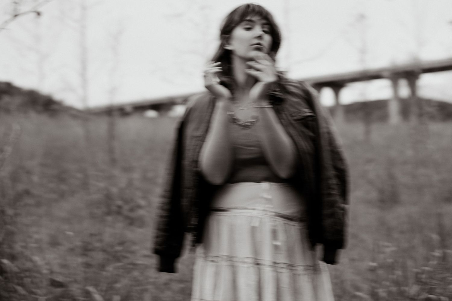 A moment of dreamy stillness under the overpass in nature — blurred lines and soft focus in Cuyahoga Valley National Park.
