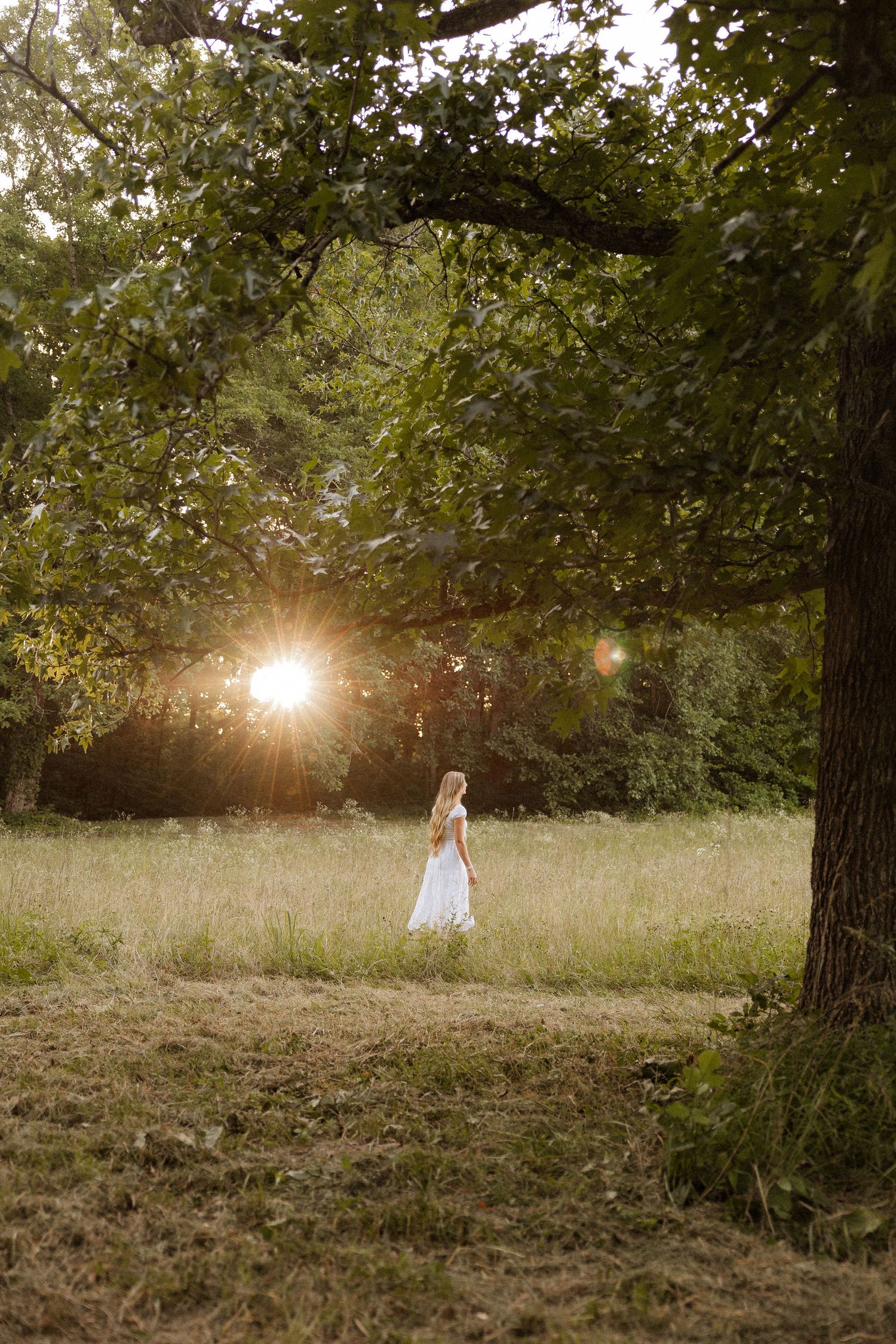 Fine art portrait during golden hour