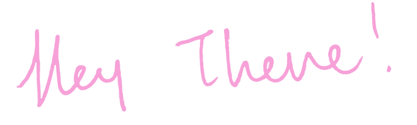 A handwritten note in pink ink on white paper with text about theme and style.