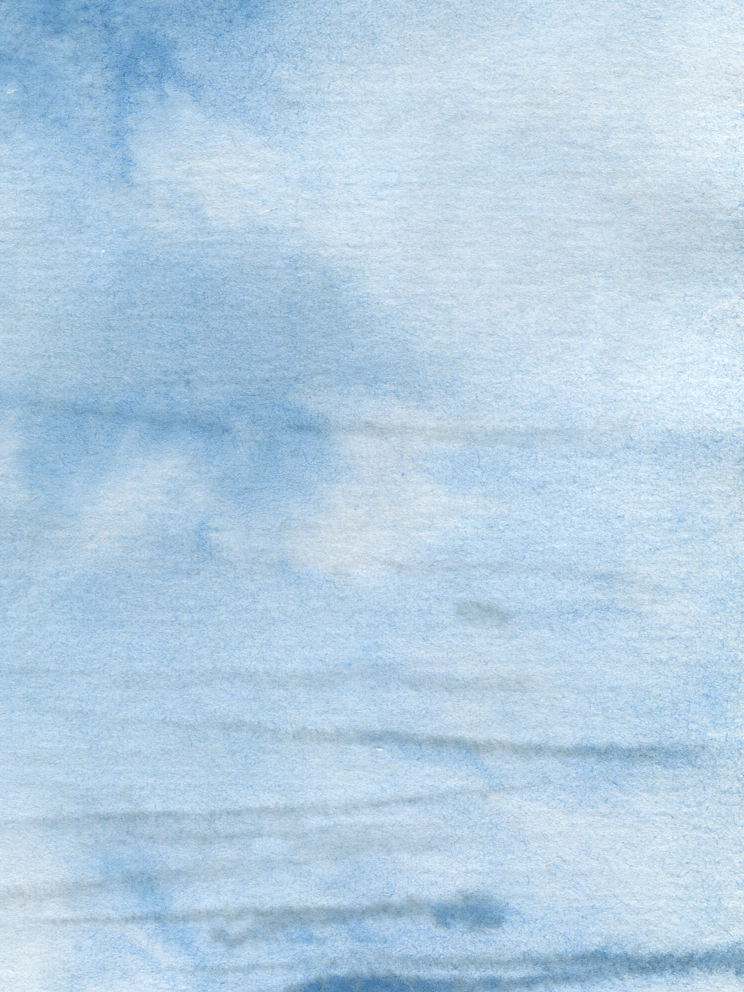 Light blue watercolor wash texture with soft gradient and subtle cloud-like patterns against white background.