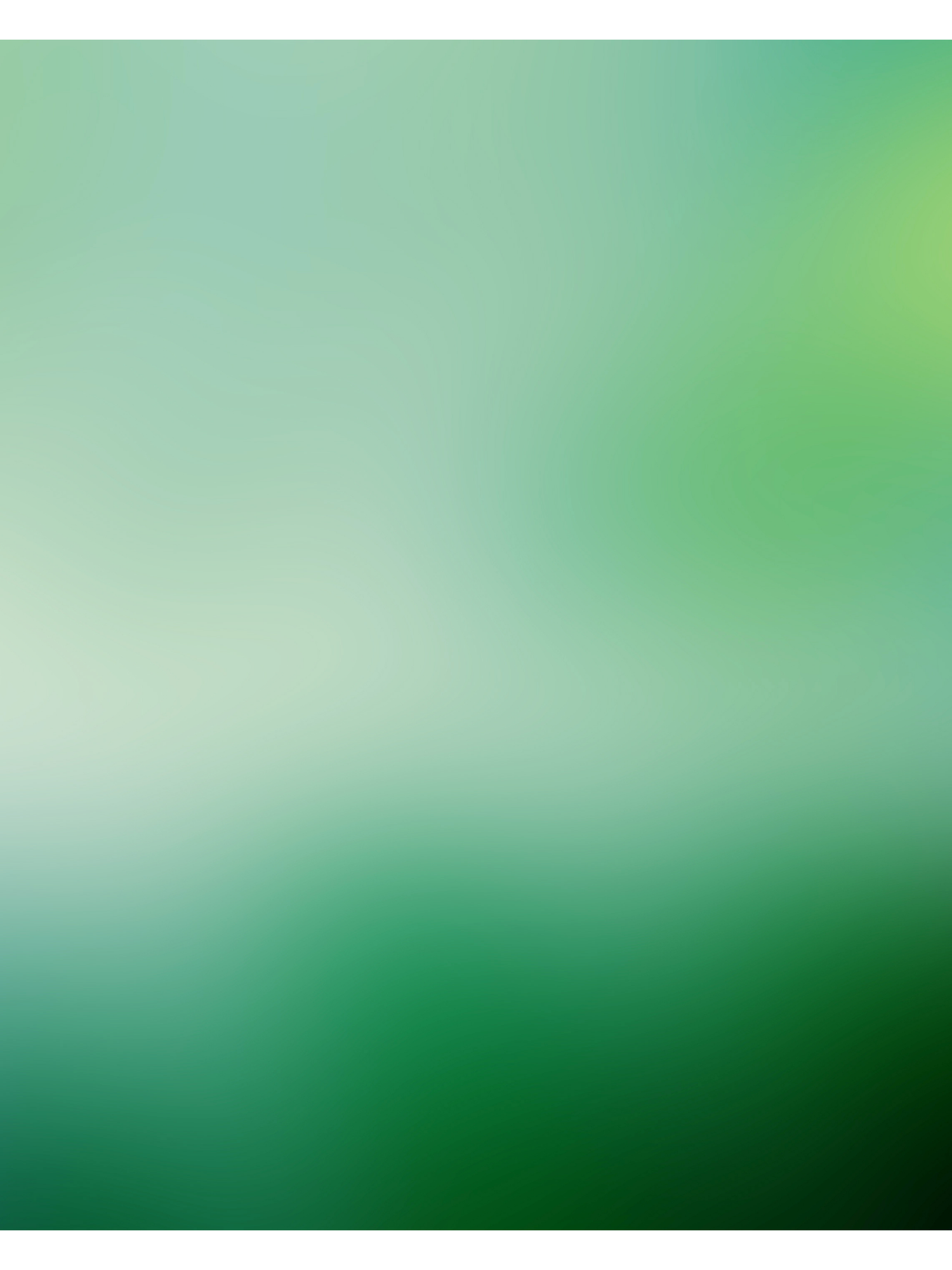Abstract green gradient background with soft blurred bokeh effect and dark edges creating an ethereal atmosphere.