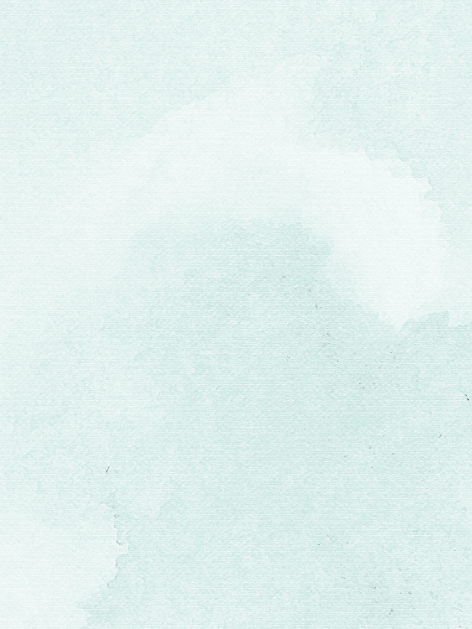 Soft mint green watercolor wash background with subtle cloud-like texture and gradient effects.