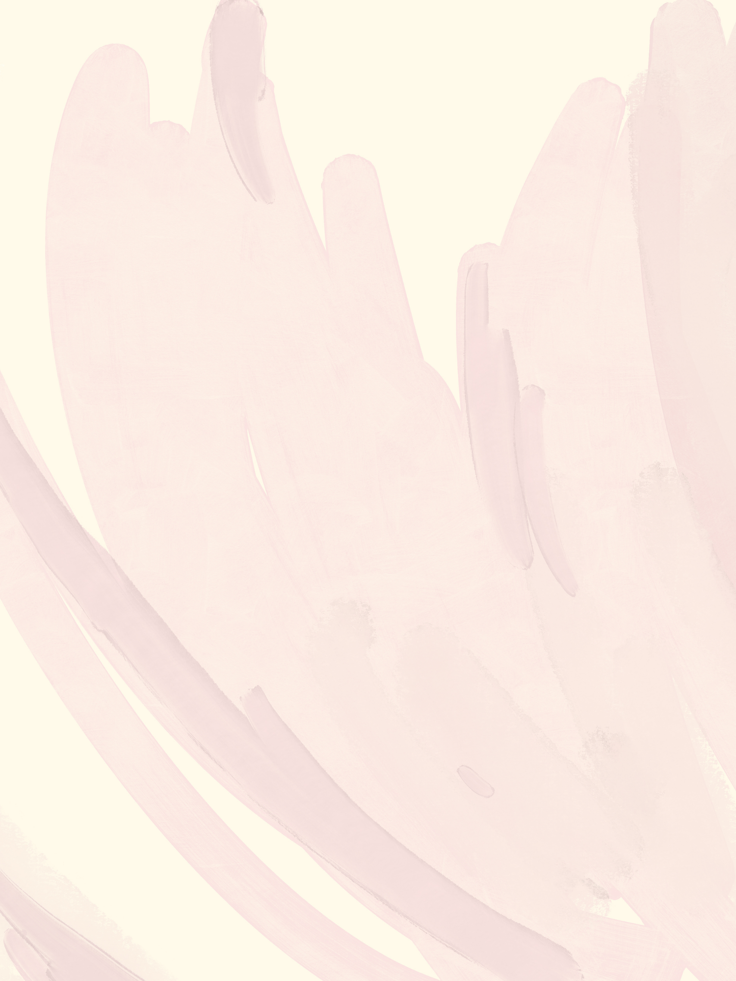 Abstract pink and beige watercolor background with soft flowing brushstrokes creating a gentle gradient effect.