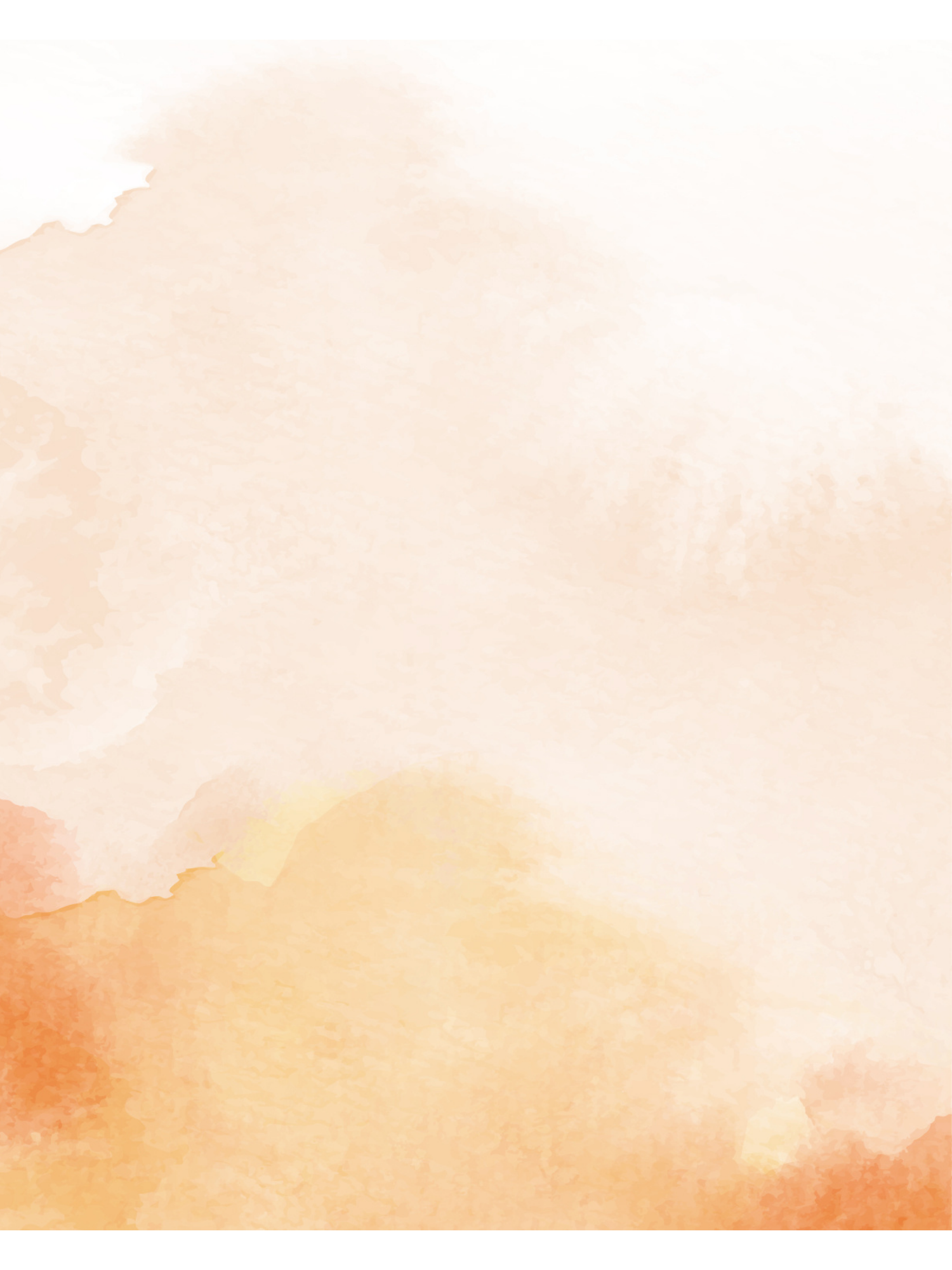 Abstract watercolor background with soft peach and orange gradient tones blending into white space.