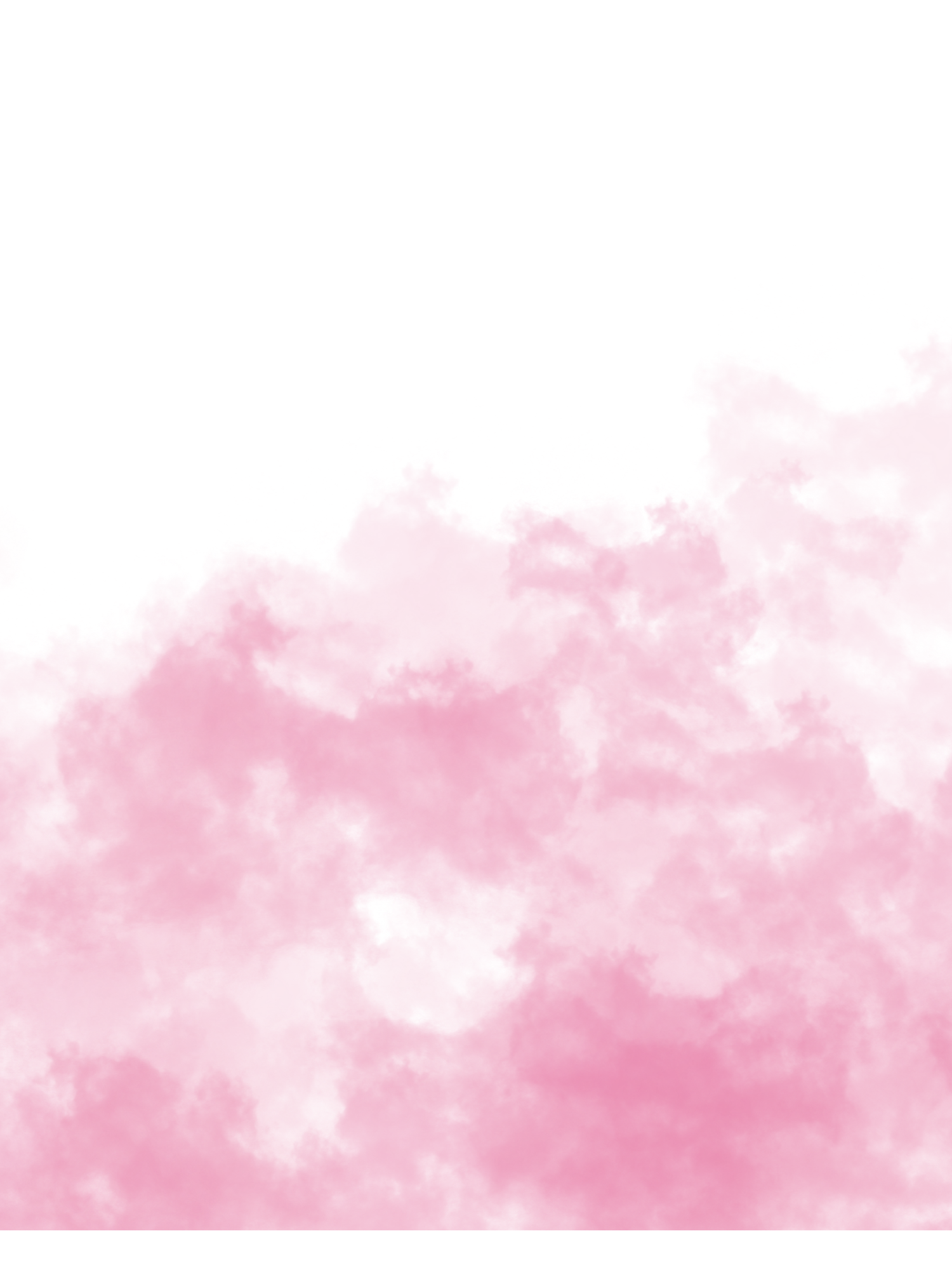 Pink and white fluffy clouds create a dreamy pastel skyscape with soft ethereal lighting.
