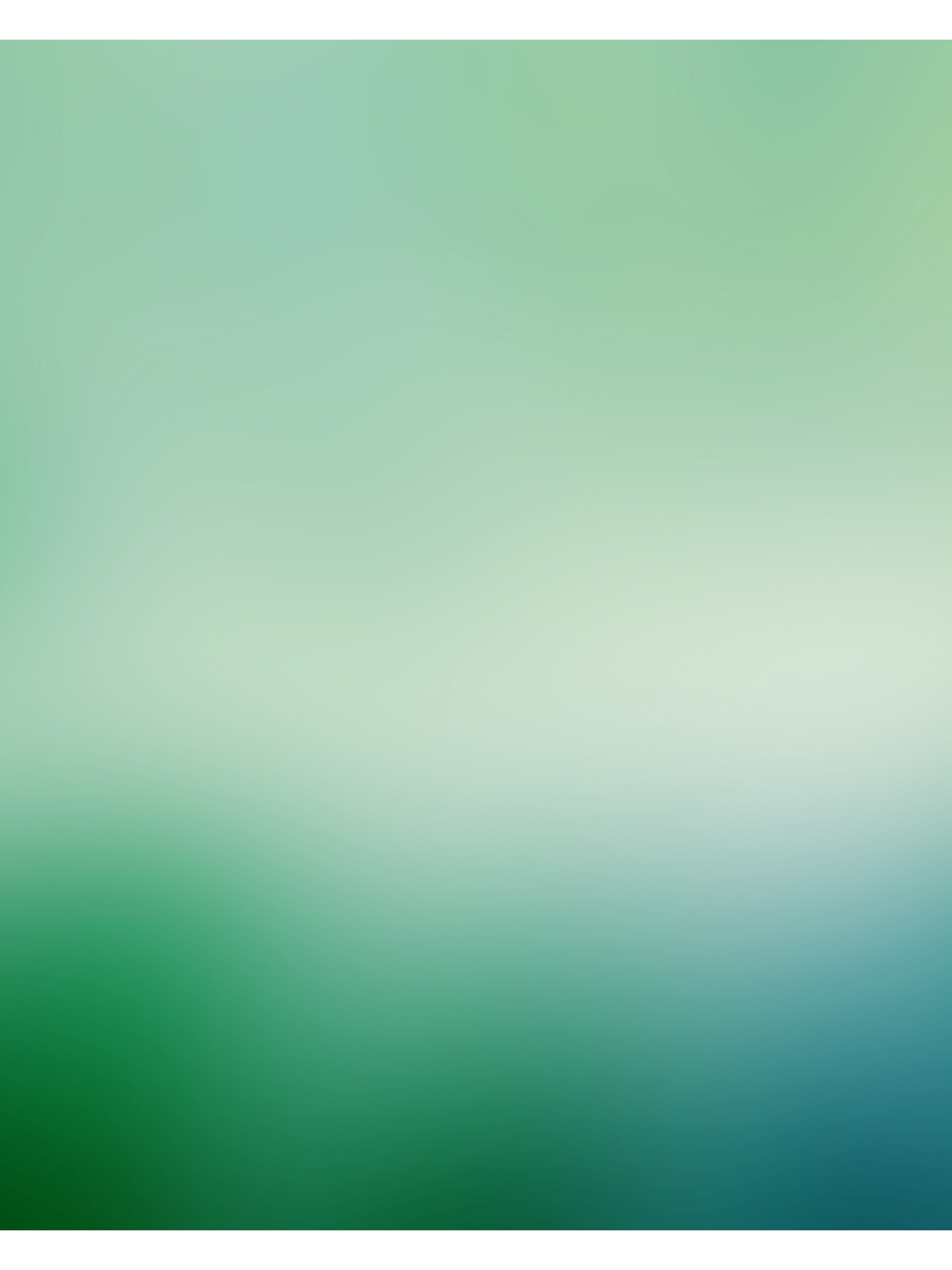 Abstract green and blue gradient background with soft blending colors creating a calming atmospheric effect.