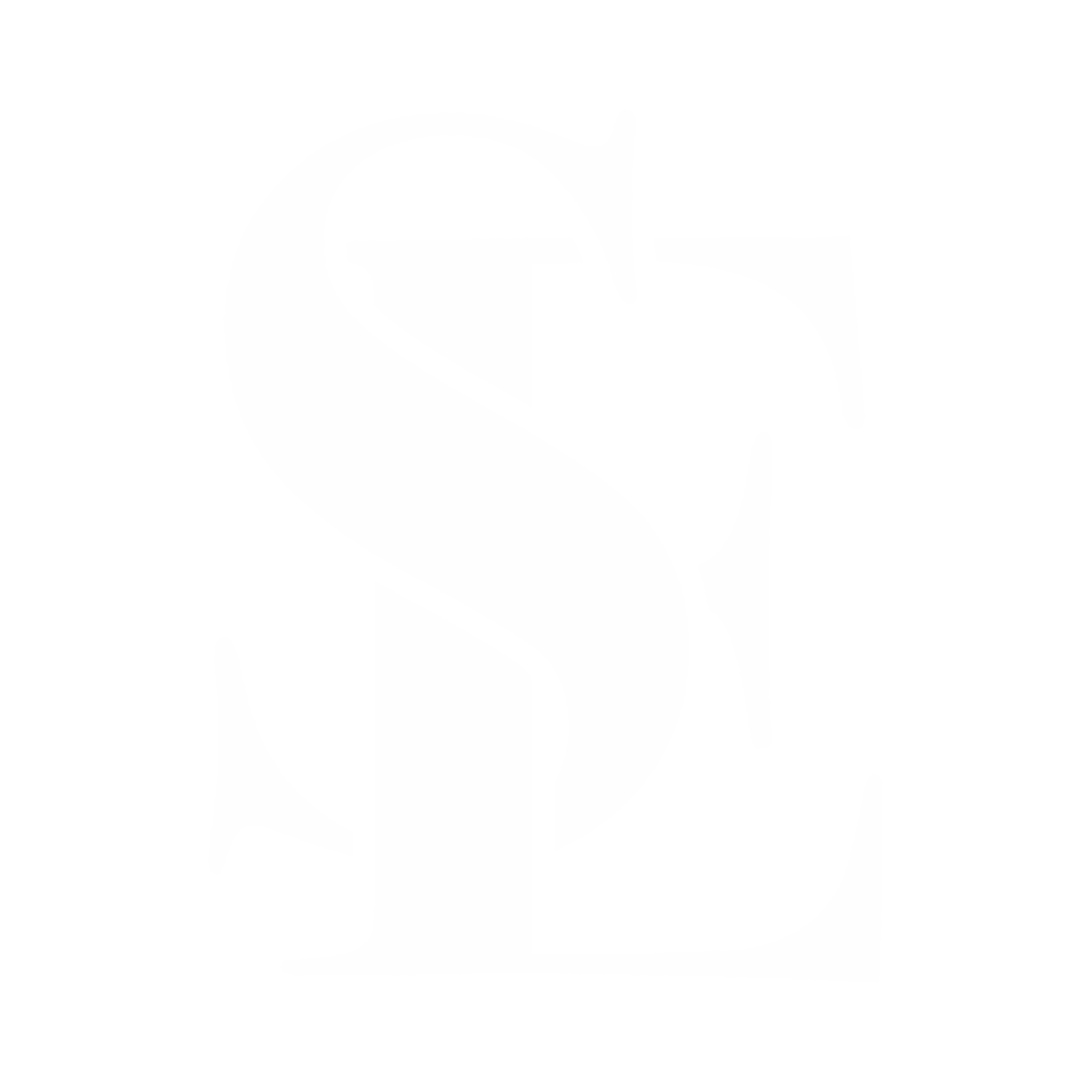 Set of abstract silhouettes showing clean white letters S in different stylized angular shapes on black background.