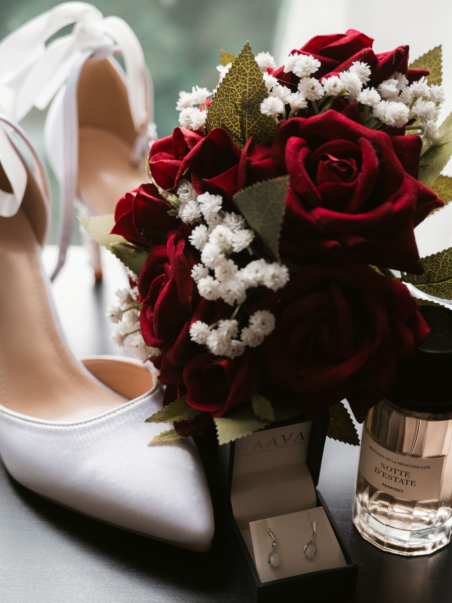 Details of bridal prep