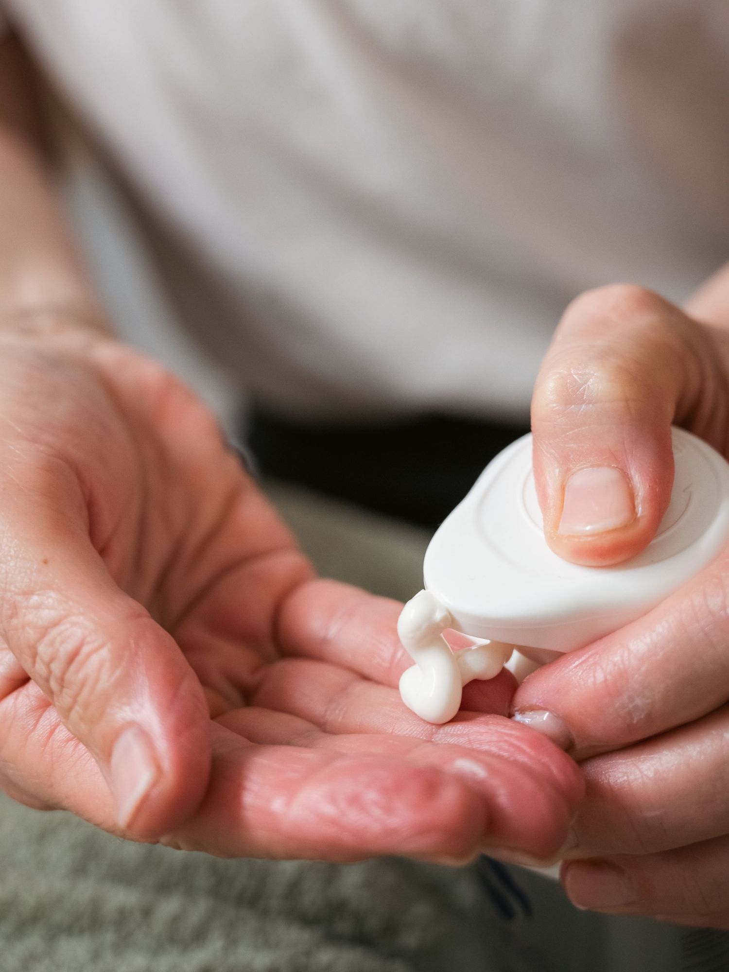 Detail shots of moisturiser for beautician