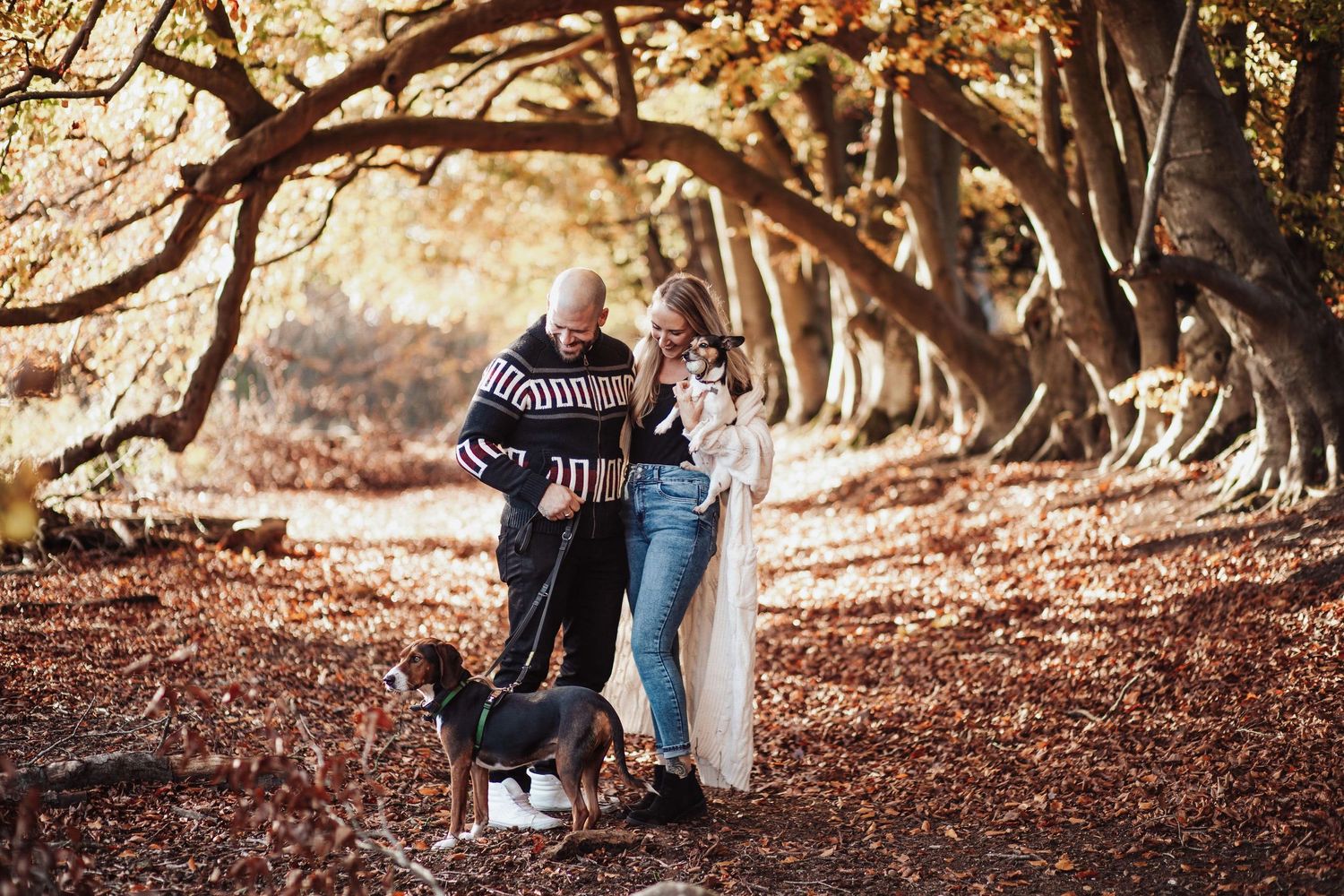Me and husband with our dogs