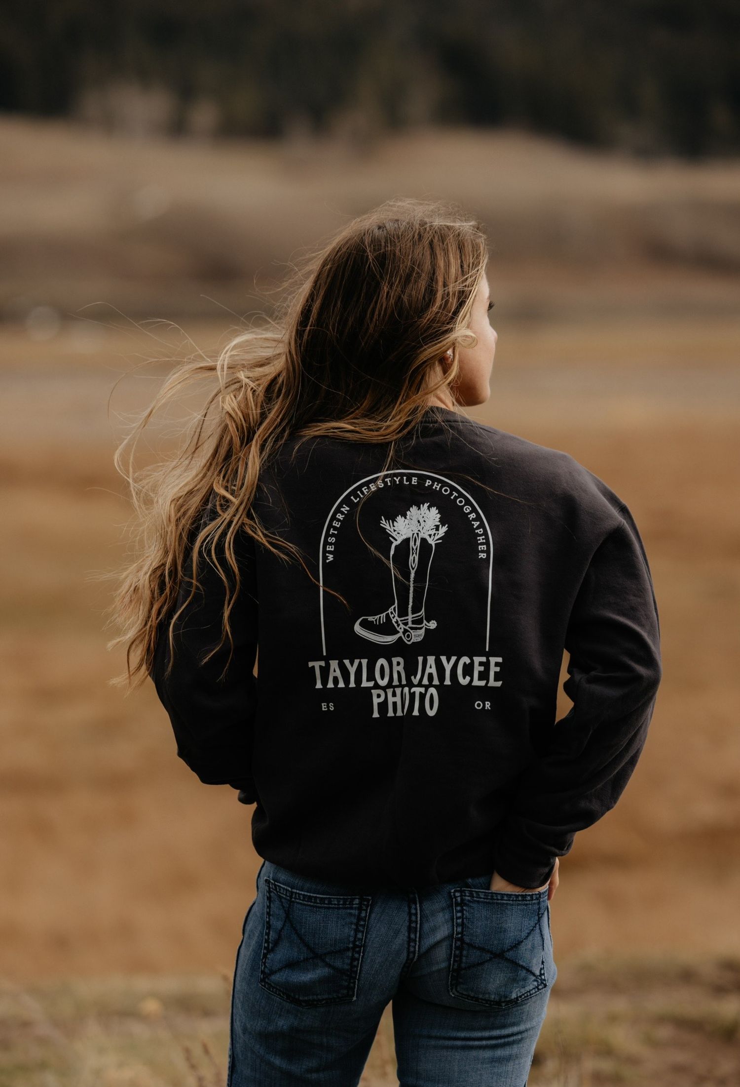 Outdoor lifestyle portrait with branded jacket, casual photography in Oregon nature