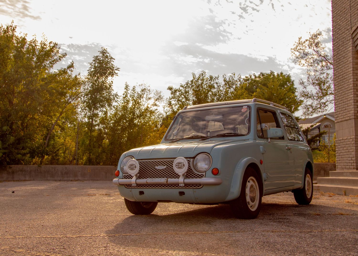A Nissan Pao in an outdoor setting.