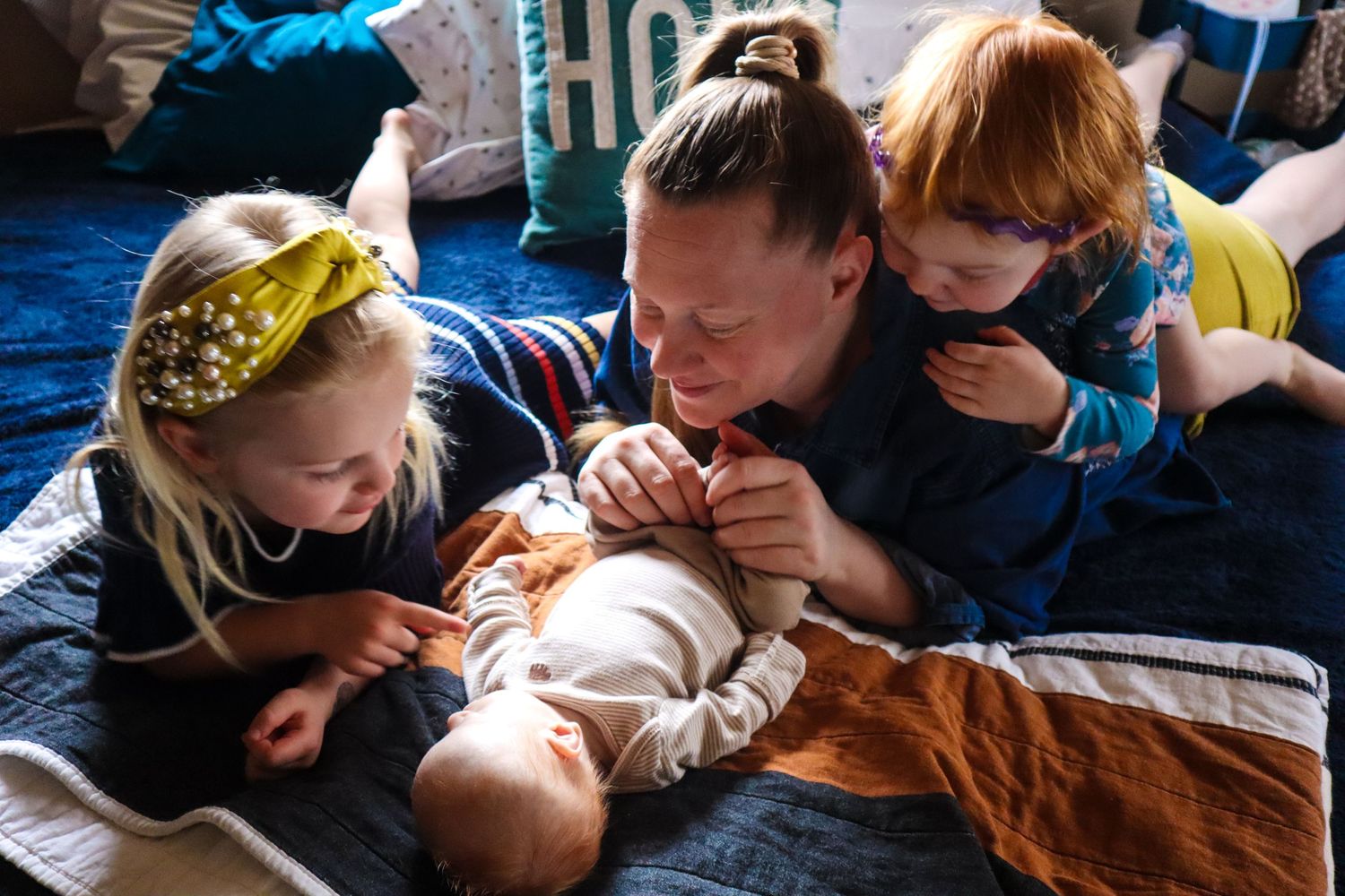 family photoshoot with newborn baby boy
