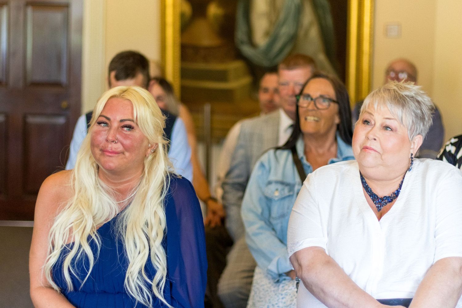 Family crying at Wedding vows