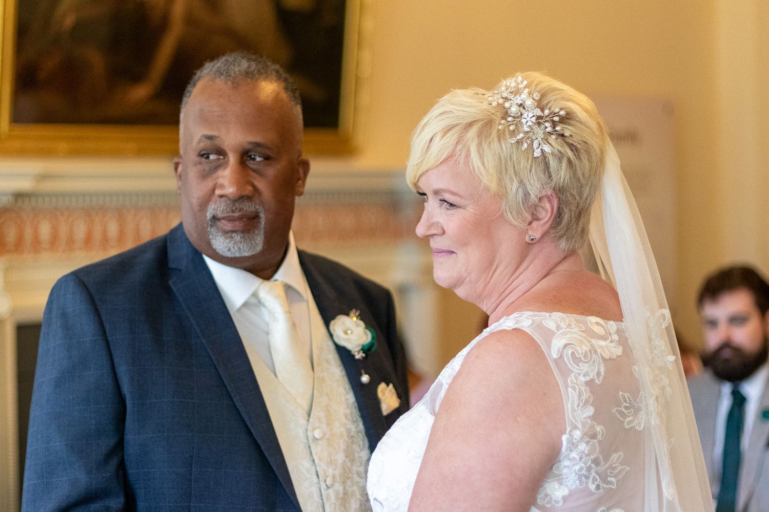 Bride and Groom exchanging vows at their Wedding