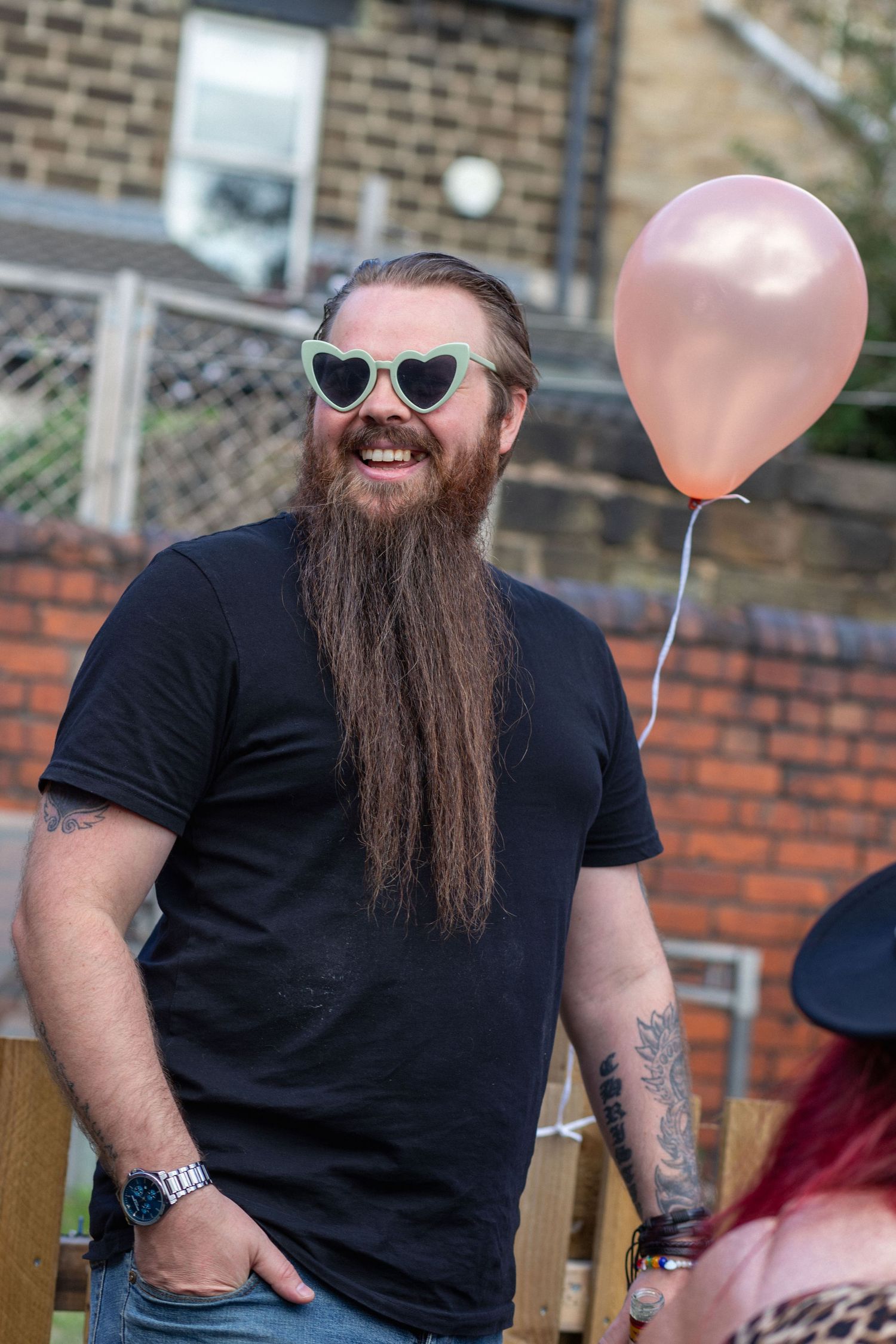 Guest enjoying a 40th birthday celebration with balloons in Barnsley