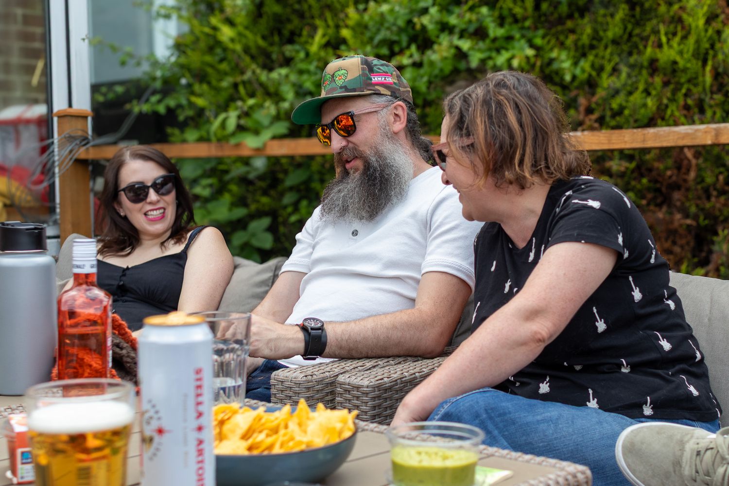 Friends at an outdoor BBQ