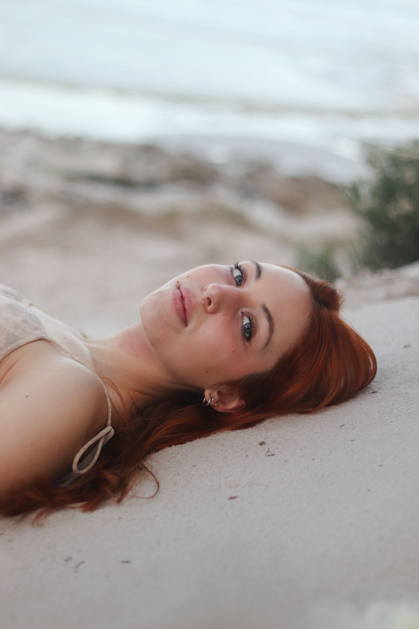 Young woman on beach