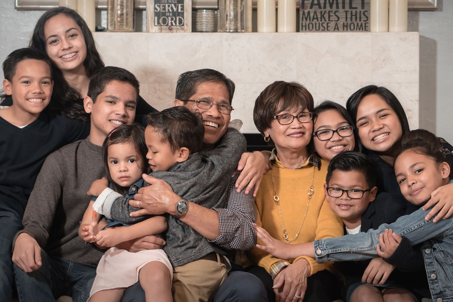 Grandparents with nine grandkids