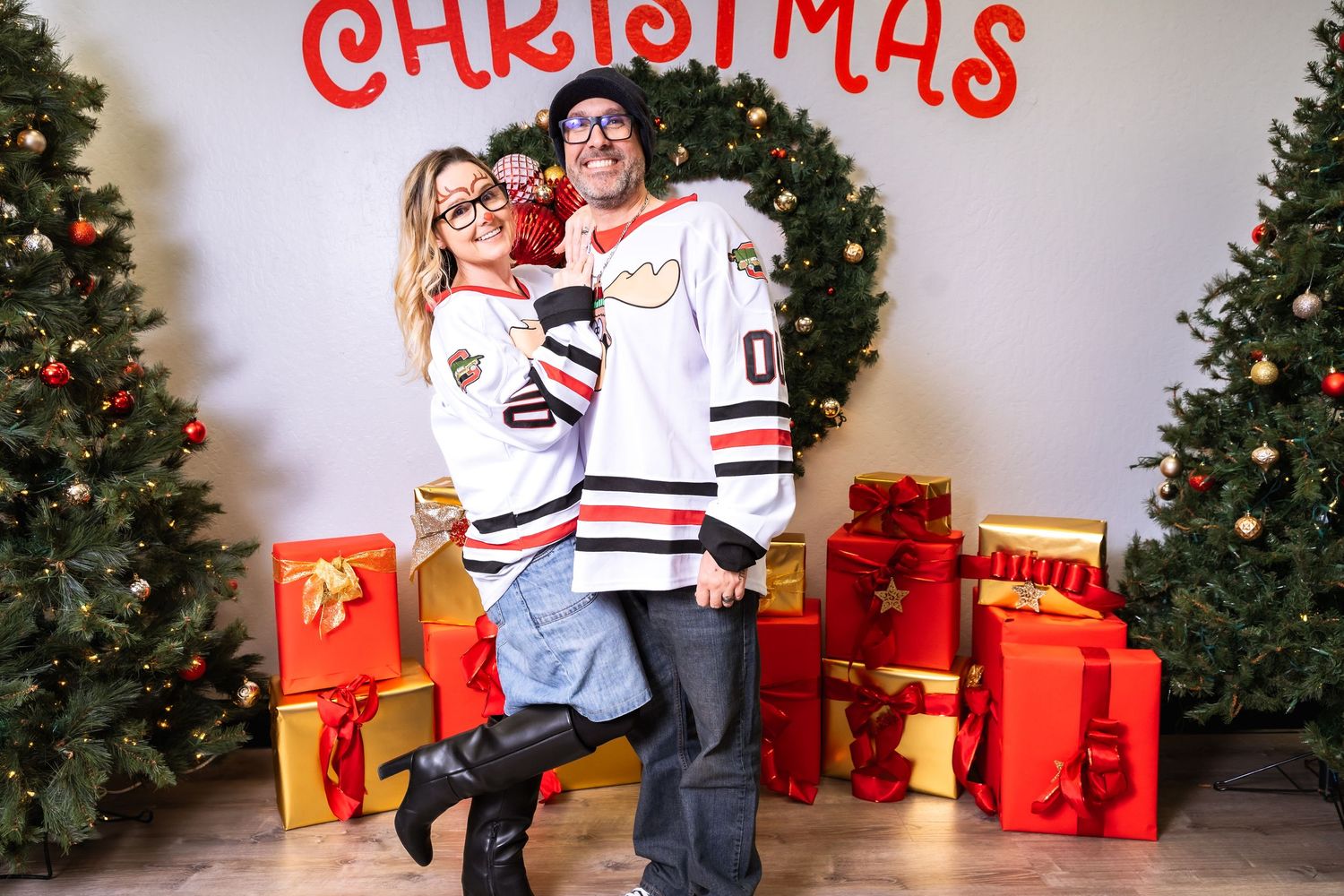 Christmas photo booth photo