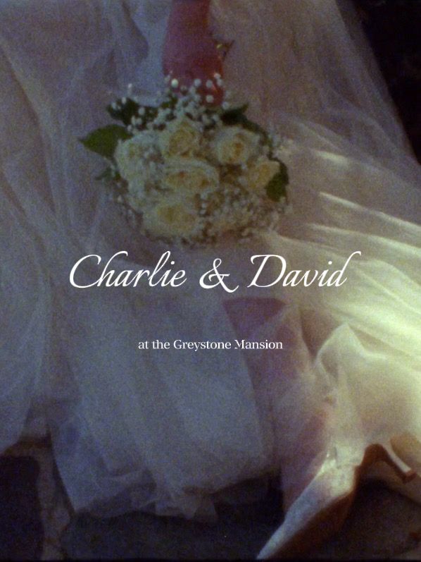 Super 8 Video footage of bride and groom captured cinematically at the Greystone Mansion in Southern California by wedding photographer.