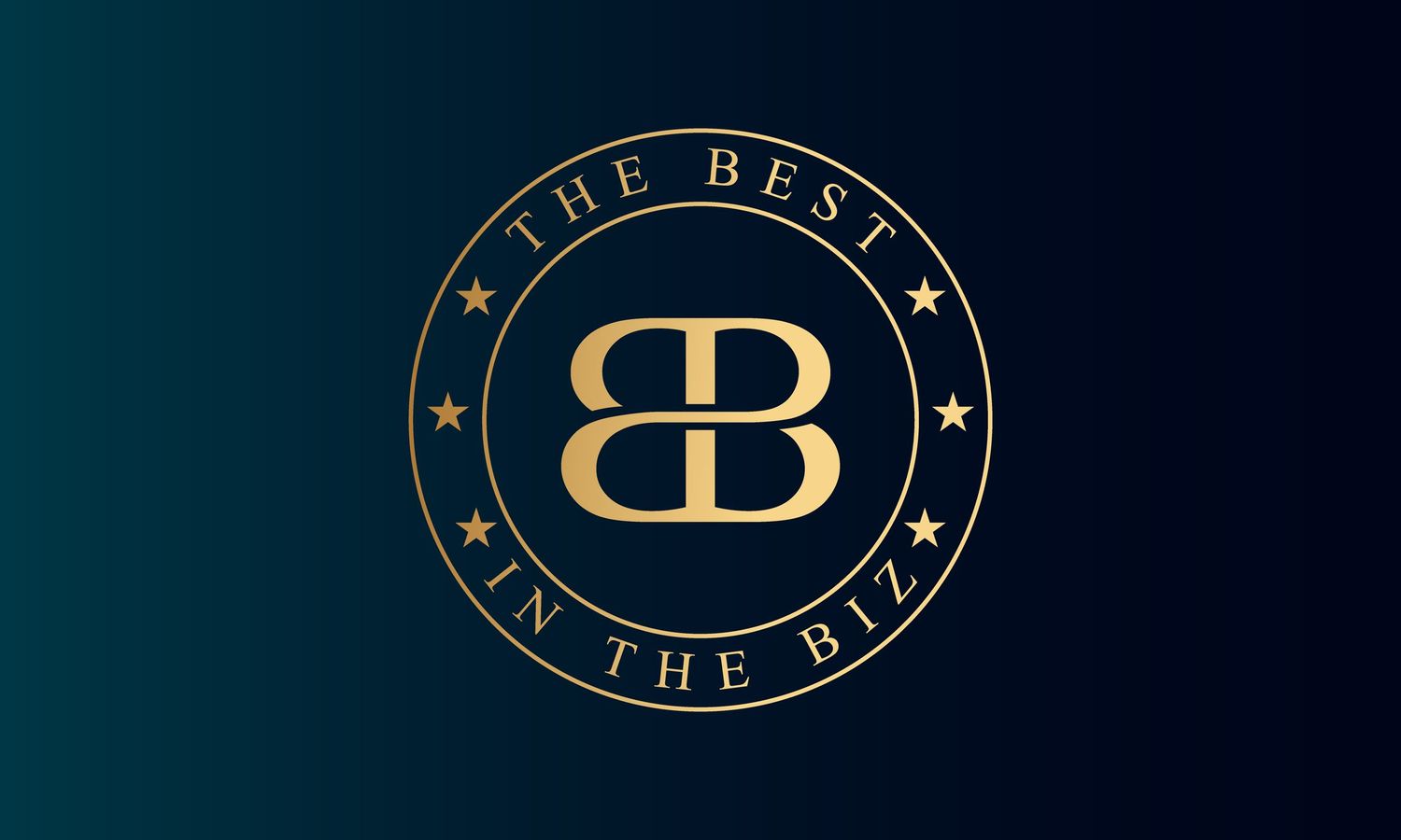 Elegant gold double B monogram logo design with 
