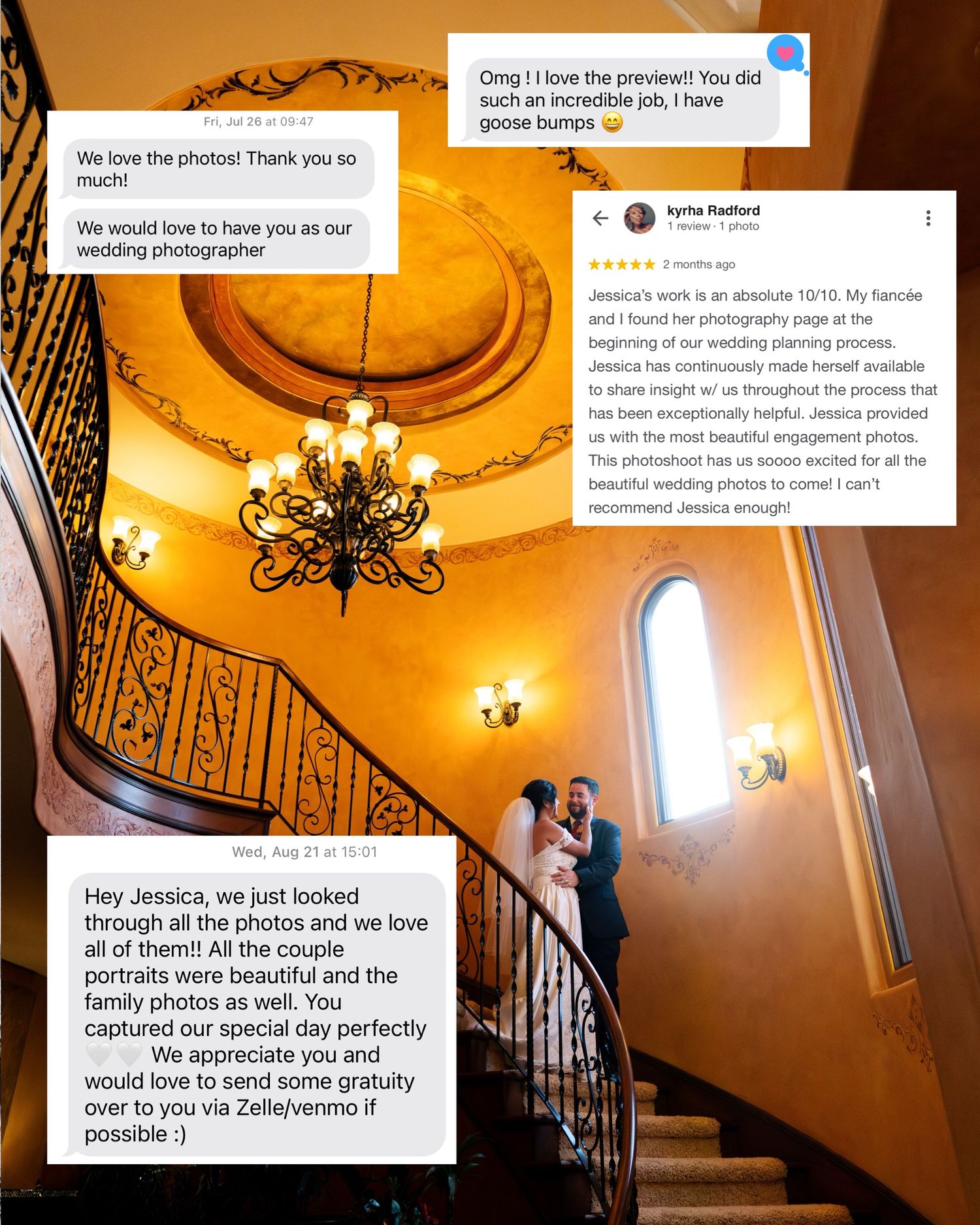 Wedding photography mission: making couples feel beautiful and confident.