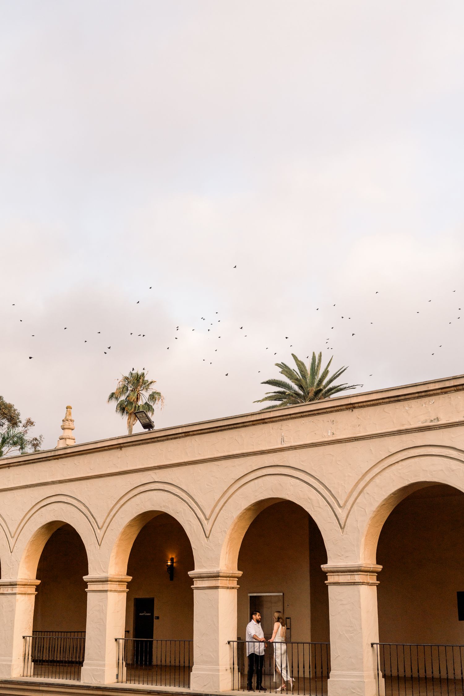 San Diego Edgy and Romantic Engagement Photos At Balboa Park for Engaged Couples in SOCAL