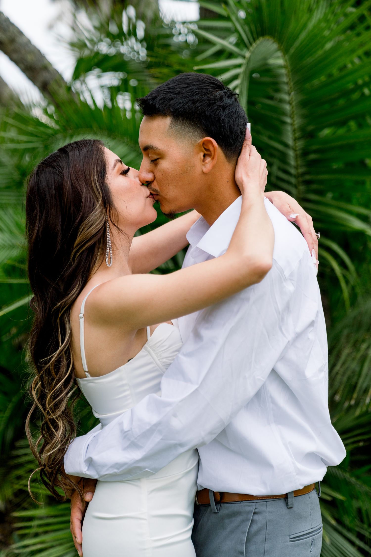 Elopement portraits at The Junipero Serra Museum with a San Diego wedding photographer Unique Engagement Photography