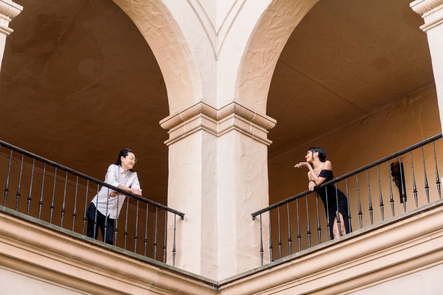 San Diego Edgy and Romantic Engagement Photos At Balboa Park for Engaged Couples in SOCAL
